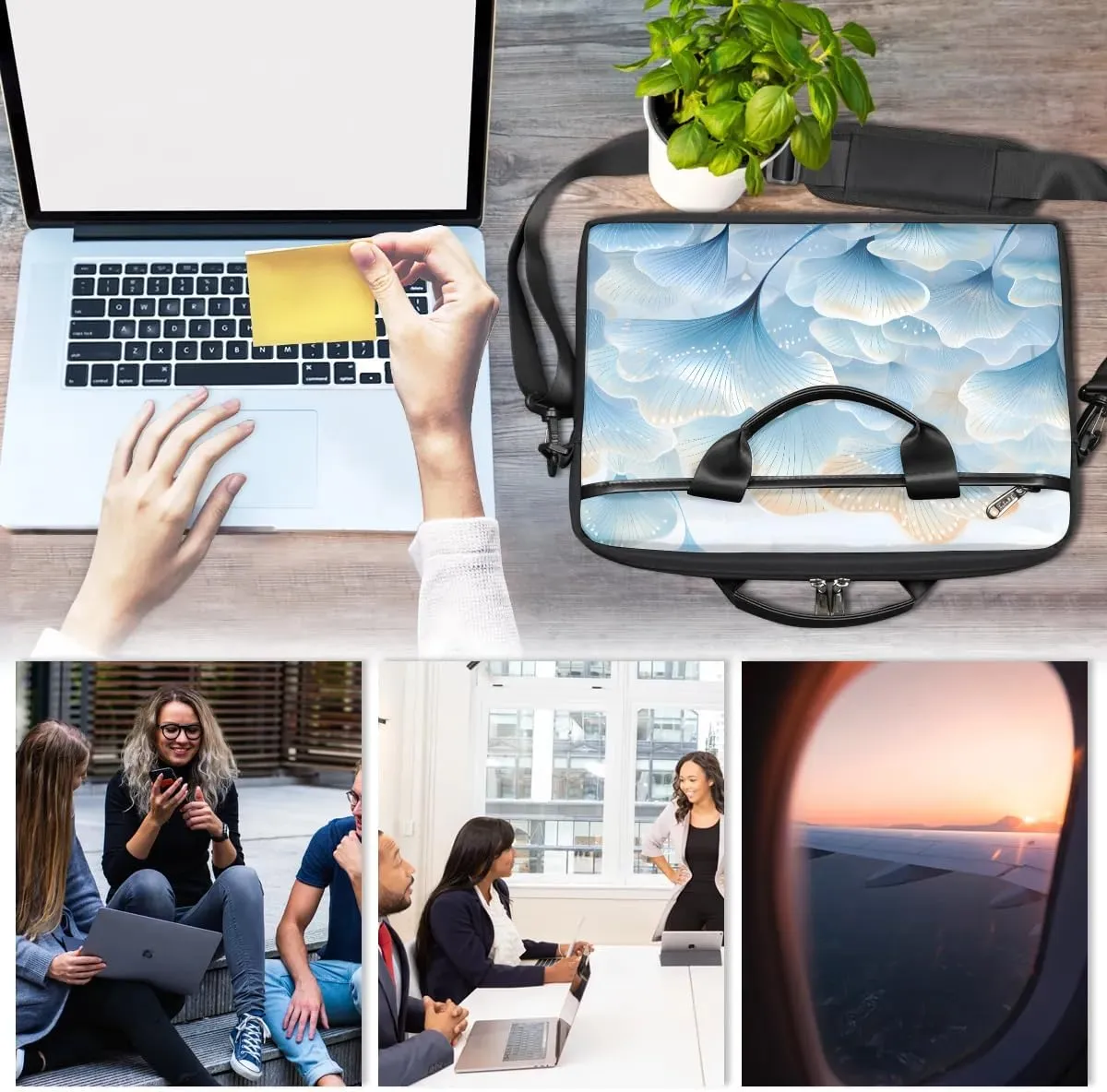 Laptop Shoulder Bag for 13-15 Inch Waterproof Laptop Sleeve Case Bag Slim Computer Carry Case Computer Cases for Laptops