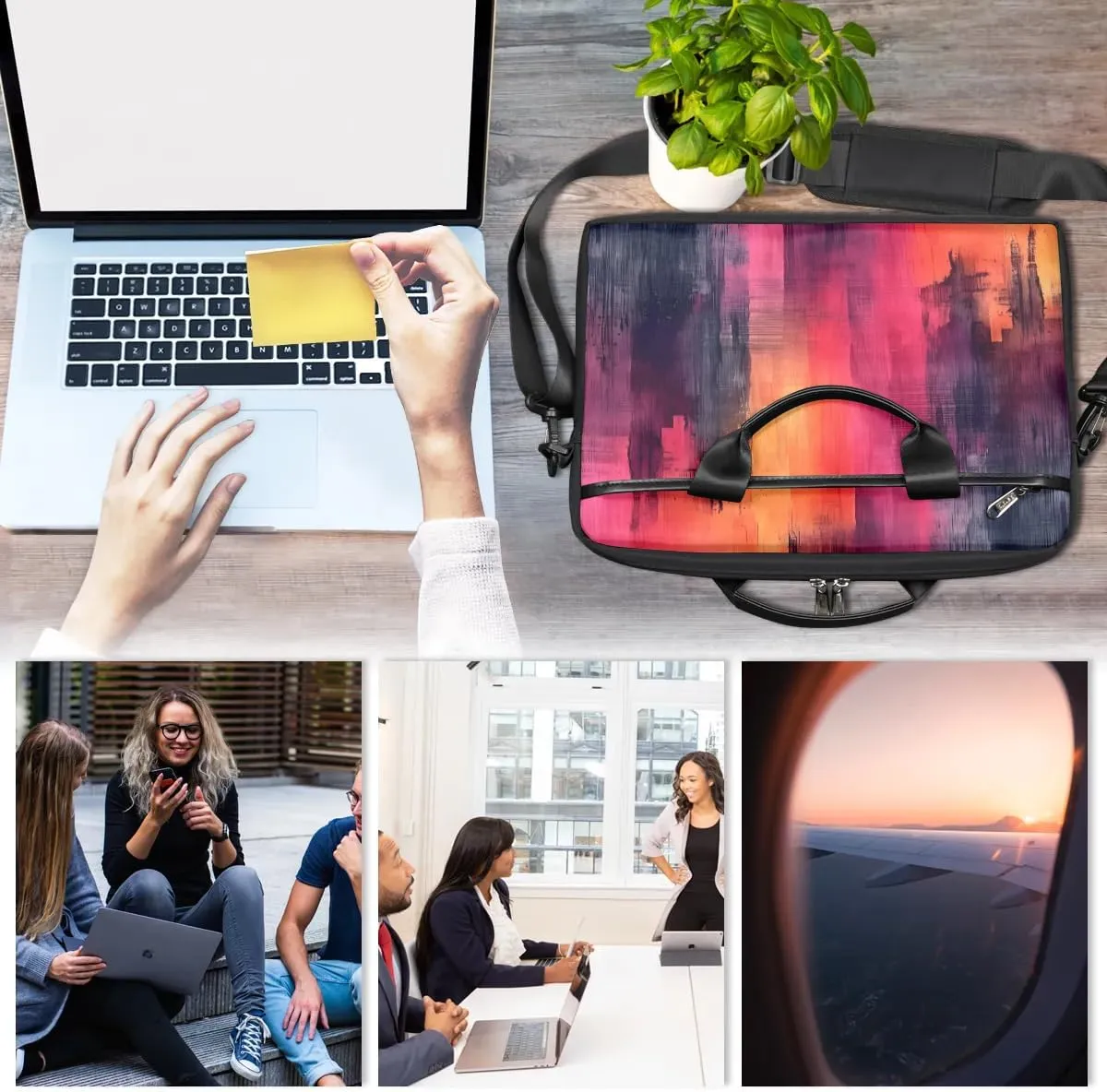 Laptop Shoulder Bag for 13-15 Inch Waterproof Laptop Sleeve Case Bag Slim Computer Carry Case Computer Cases for Laptops