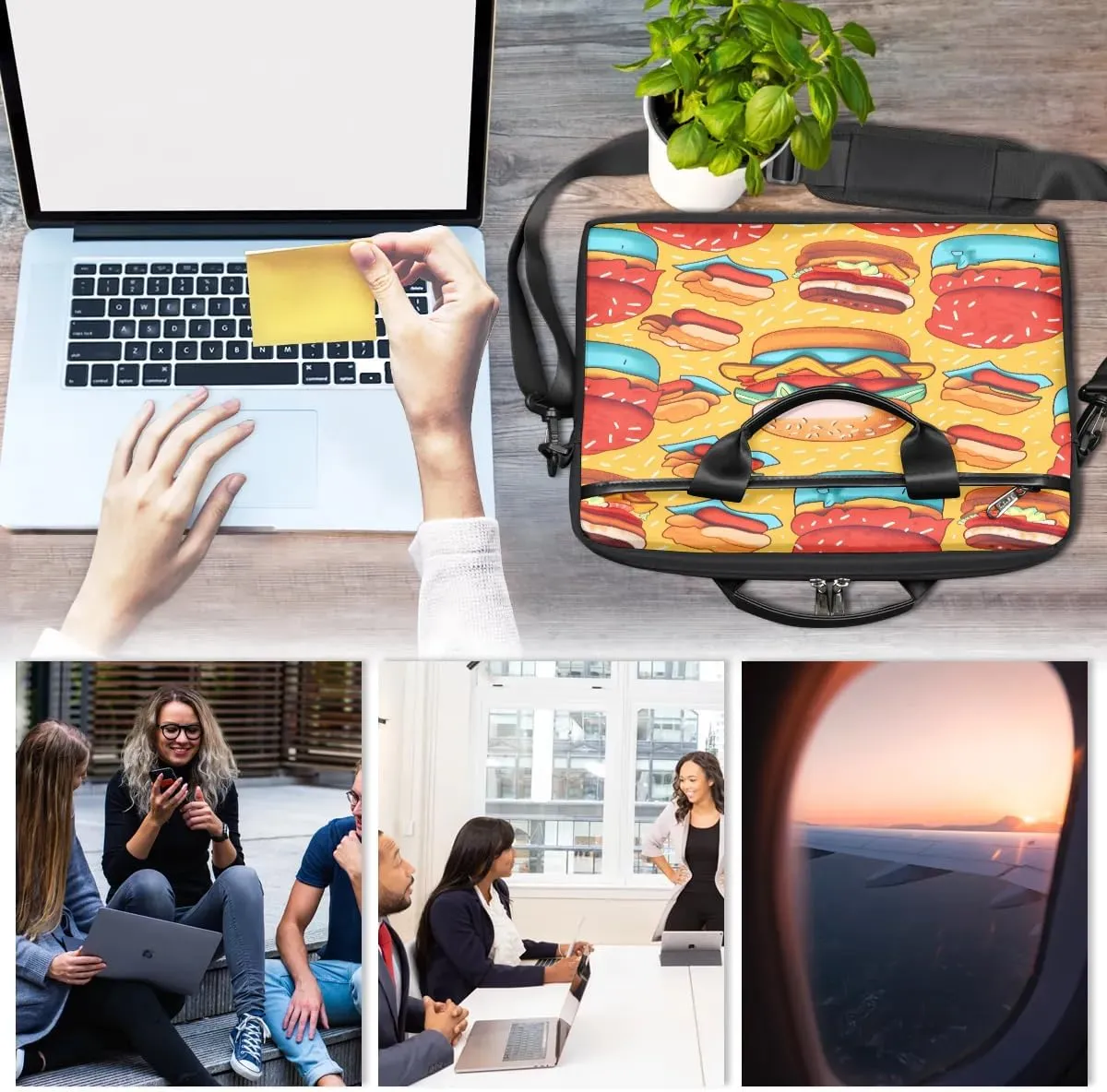 Laptop Shoulder Bag for 13-15 Inch Waterproof Laptop Sleeve Case Bag Slim Computer Carry Case Computer Cases for Laptops
