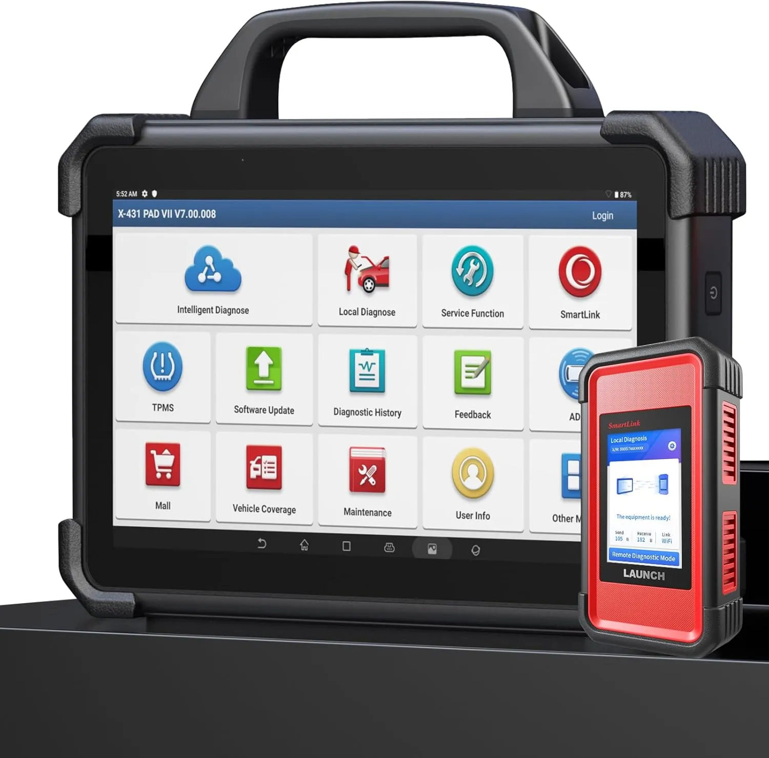 LAUNCH X431 PADVII, 2025 Full Function Scanner, ECU Programming for 30 Brands, HD Trucks, EVs, MotorCycles Scan,Topology Map, 60 Service,Online Coding, Bidirectional Scan Tool with J2534//D-PDU/RP1210