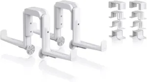 Lechuza -Accessories Duo Balcony Box Holder Adapter Set (4 Pieces) White, 4.5 x 48 x 20 cm, for Balcony Box Balcony, 19025