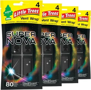 LITTLE TREES Car Air Freshener | Vent Wrap Provides Long-Lasting Scent, Invisibly Fresh! | Supernova, 16 Air Fresheners