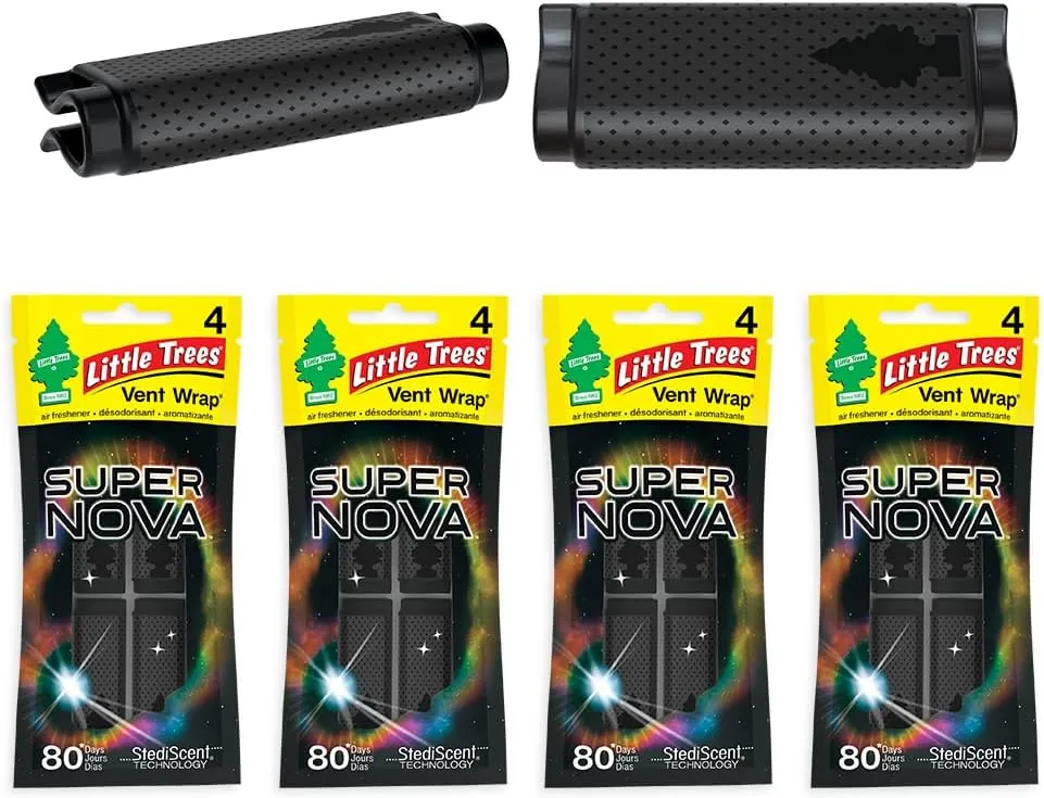 LITTLE TREES Car Air Freshener | Vent Wrap Provides Long-Lasting Scent, Invisibly Fresh! | Supernova, 16 Air Fresheners