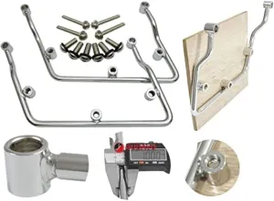 Luggage Racks Saddlebag Support Bars Steel Pannier Improved Design Compatible with Kawasaki Honda Harley-Davidson Yamaha Suzuki Ducati BMW Aprilia Triumph Indian (23.5cm)