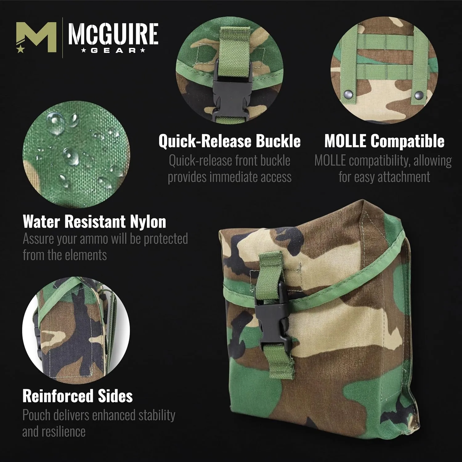 M McGuire Gear Mil-Spec US Saw Pouch, MOLLE Compatible Pouch - Made in USA
