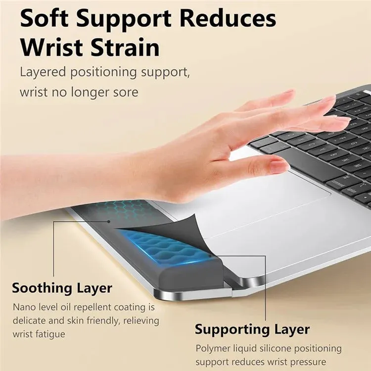 M8 Detachable Aluminum Alloy Laptop Riser Cooling Bracket with Silicone Wrist Support