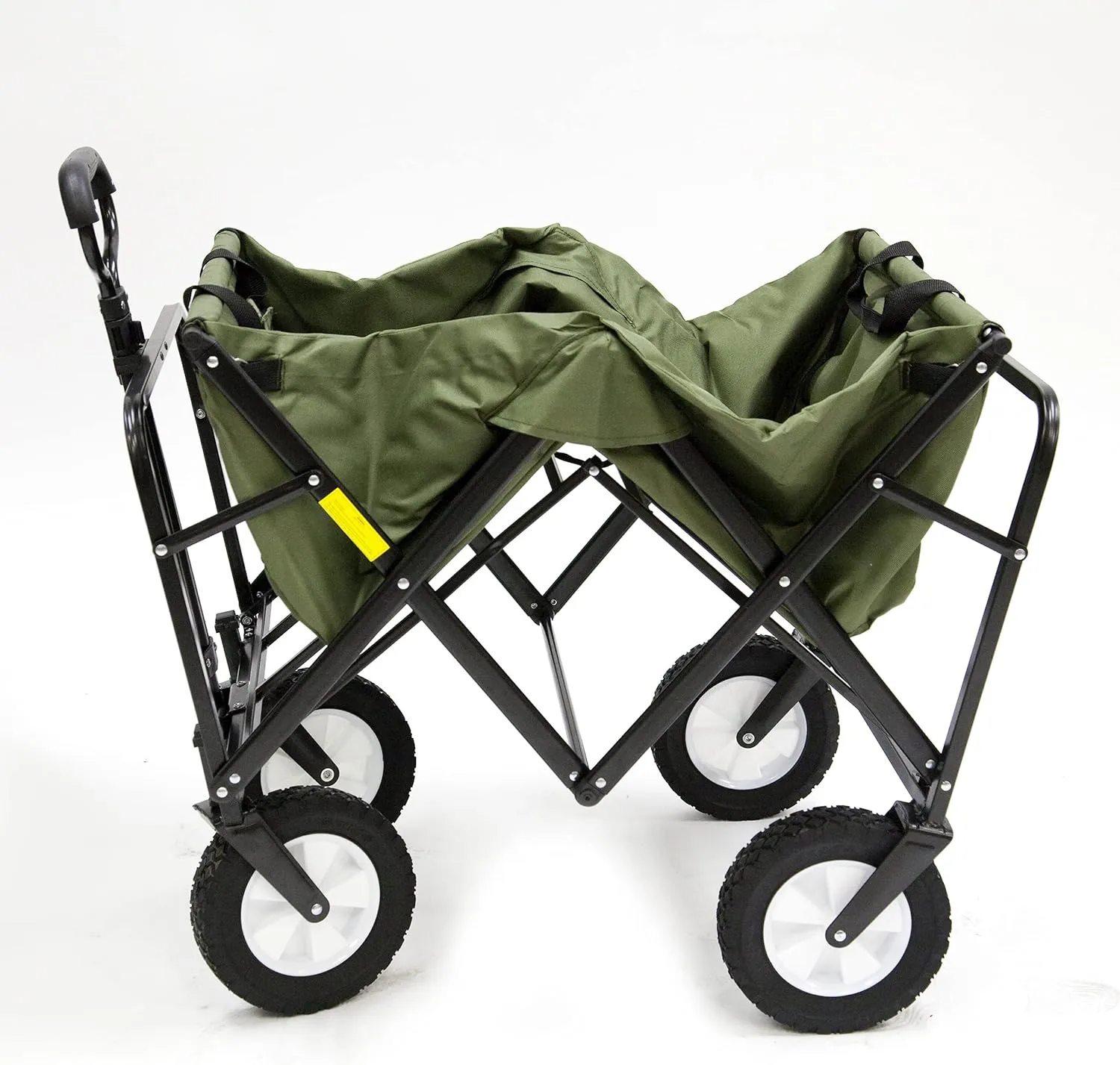 Mac Sports Folding Steel Frame Garden Utility Wagon Cart, Green (for Parts)