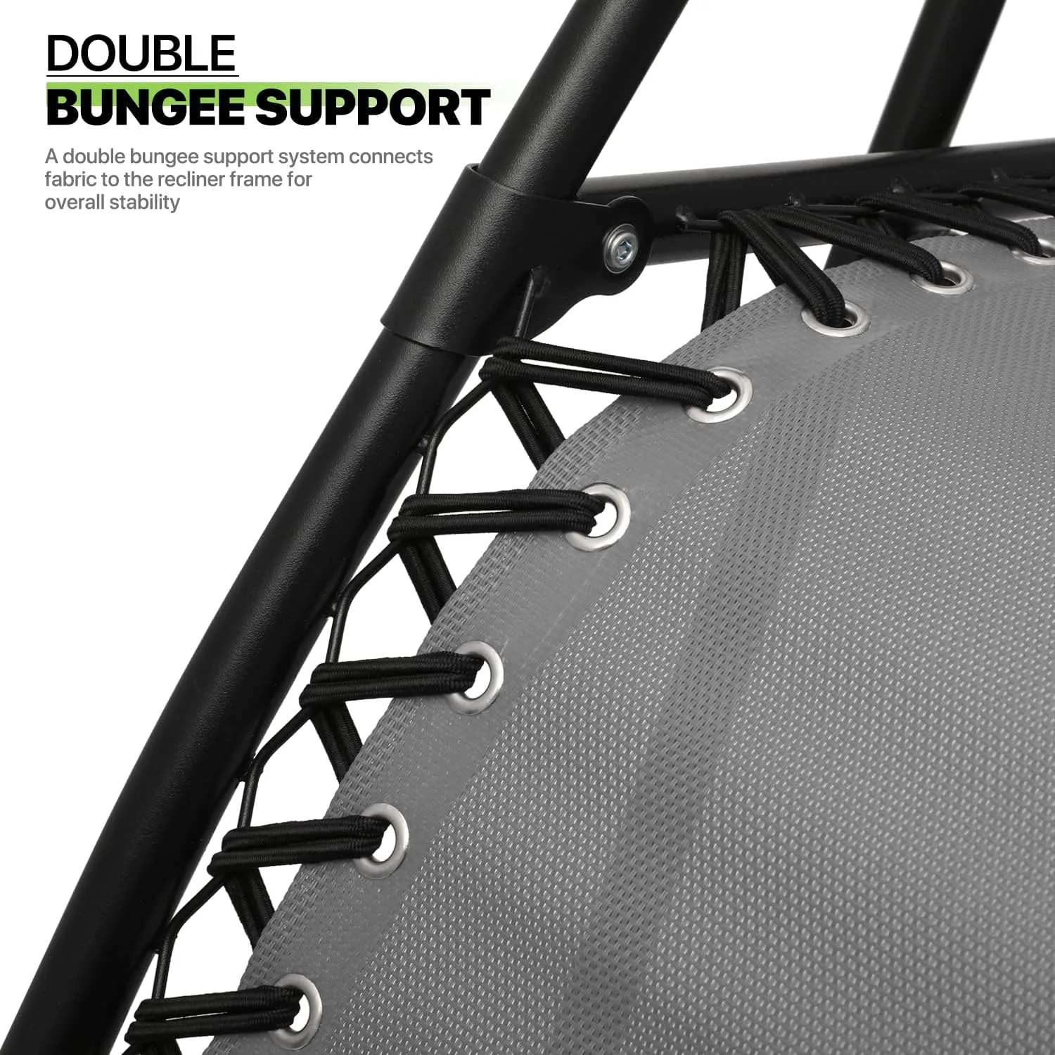 Magshion Zero Gravity Lounge Chairs Set of 2, Outdoor Patio Reclining Chair with Side Tray, Adjustable Anti-Gravity Recliners with Pillow Headrest, Folding Lounger for Lawn Camping Beach, Grey
