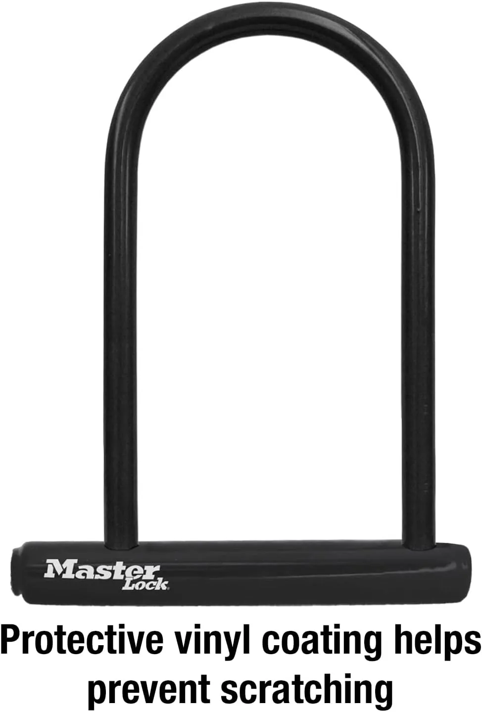 Master Lock Black Bike Lock with Key, Standard Size U-Lock for Bicycles and Other Outdoor Equipment, Anti-Theft Lock for Bikes, 8320D
