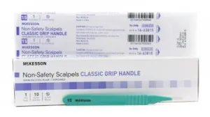 McKesson Scalpel NonSafety Size 15 Stainless Steel / Plastic Classic Grip Handle Sterile, Case of 100