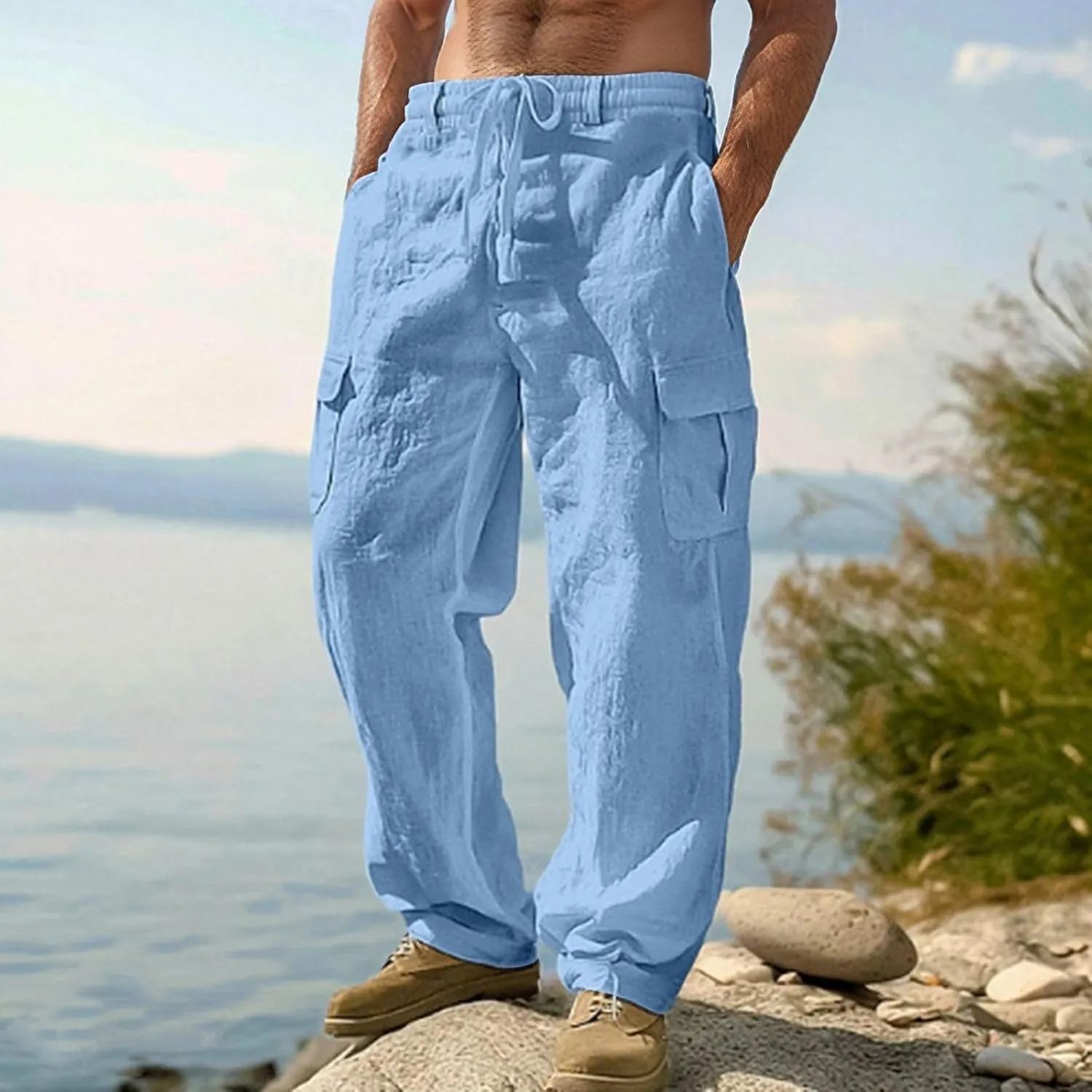 Mens Dress Trousers Baggy Gym Casual Stretch Smarty Joggers Outfits Leather Motorcycle Sport Regular Fit Travel