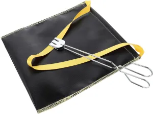 MERRYHAPY Fireproof Camping Bag Carbon Gray Storage Pouch Barbecue Ignition Supply Outdoor Fire Retardant Bag