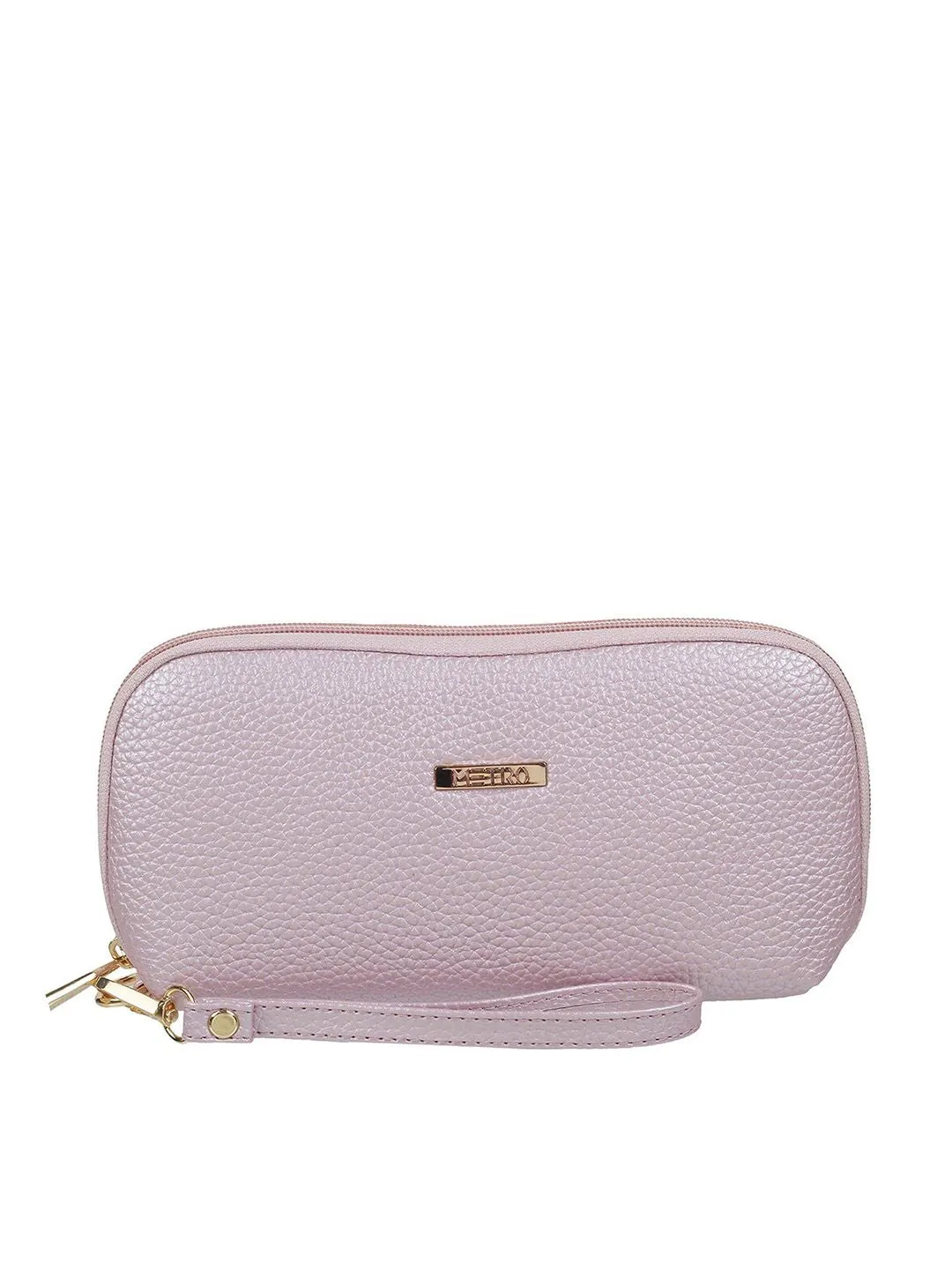 Metro Women Textured Zip Around Wallet