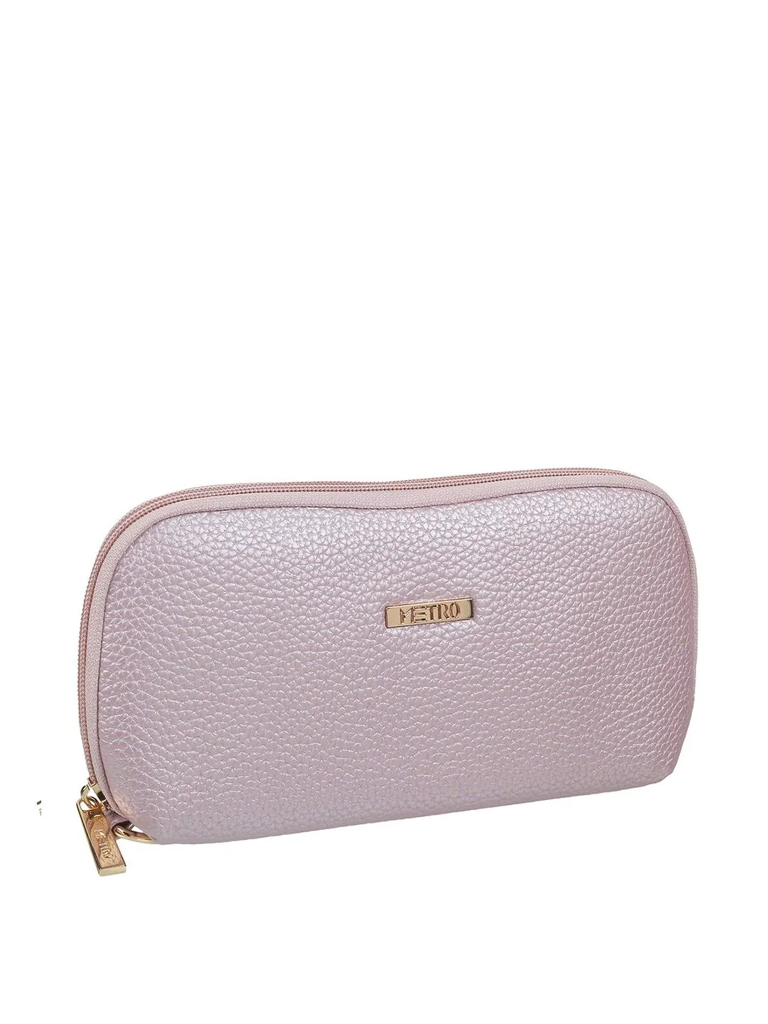 Metro Women Textured Zip Around Wallet