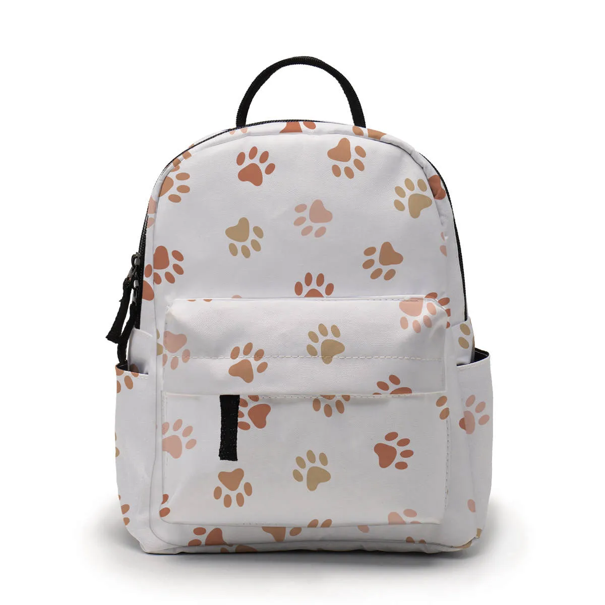 Mini Backpack, Pouch, & Mini Pouch Bundled Set - Dog Paw Tan