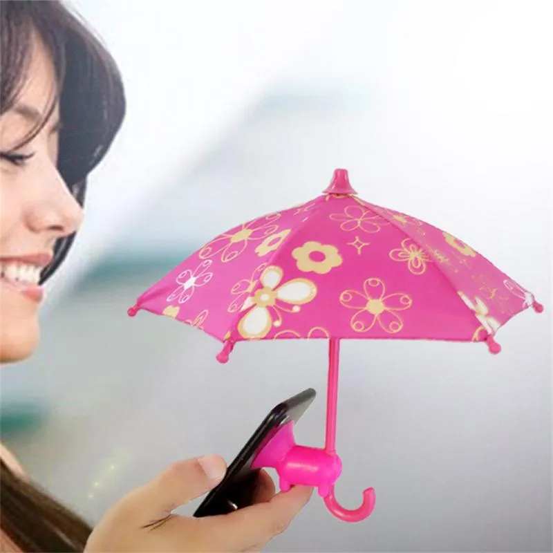 Mini Umbrella Phone Stands Cute Outdoor Cover Sun Shield Mount Phone Holder Stand Universal With Suction Cup Cell