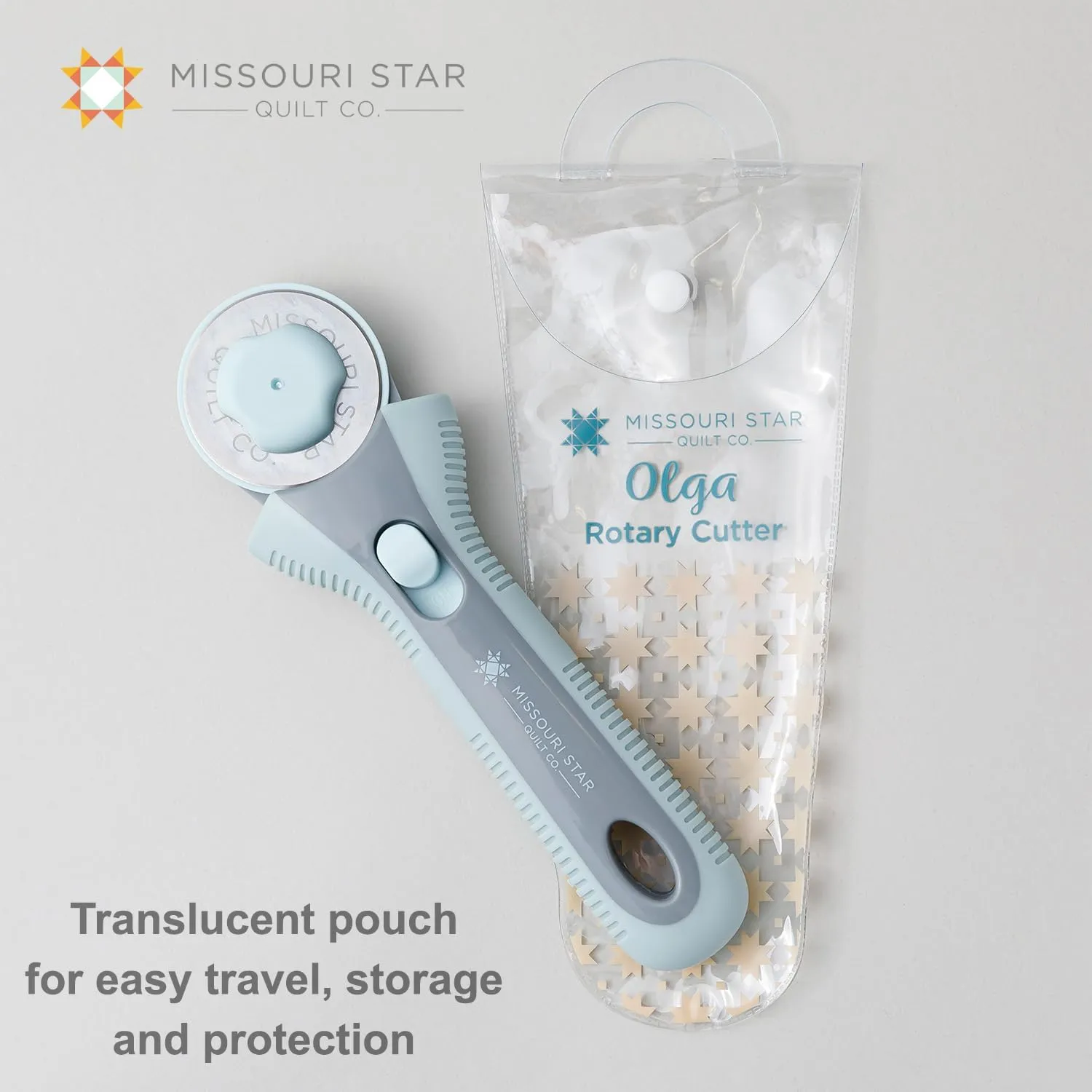 Missouri Start Rotary Cutter, 45mm Blade, Rolling Cutter Tool for Quilt Appliques and Cutting Fabrics, Essential Quilting and Sewing Supplies for DIY Craft Projects
