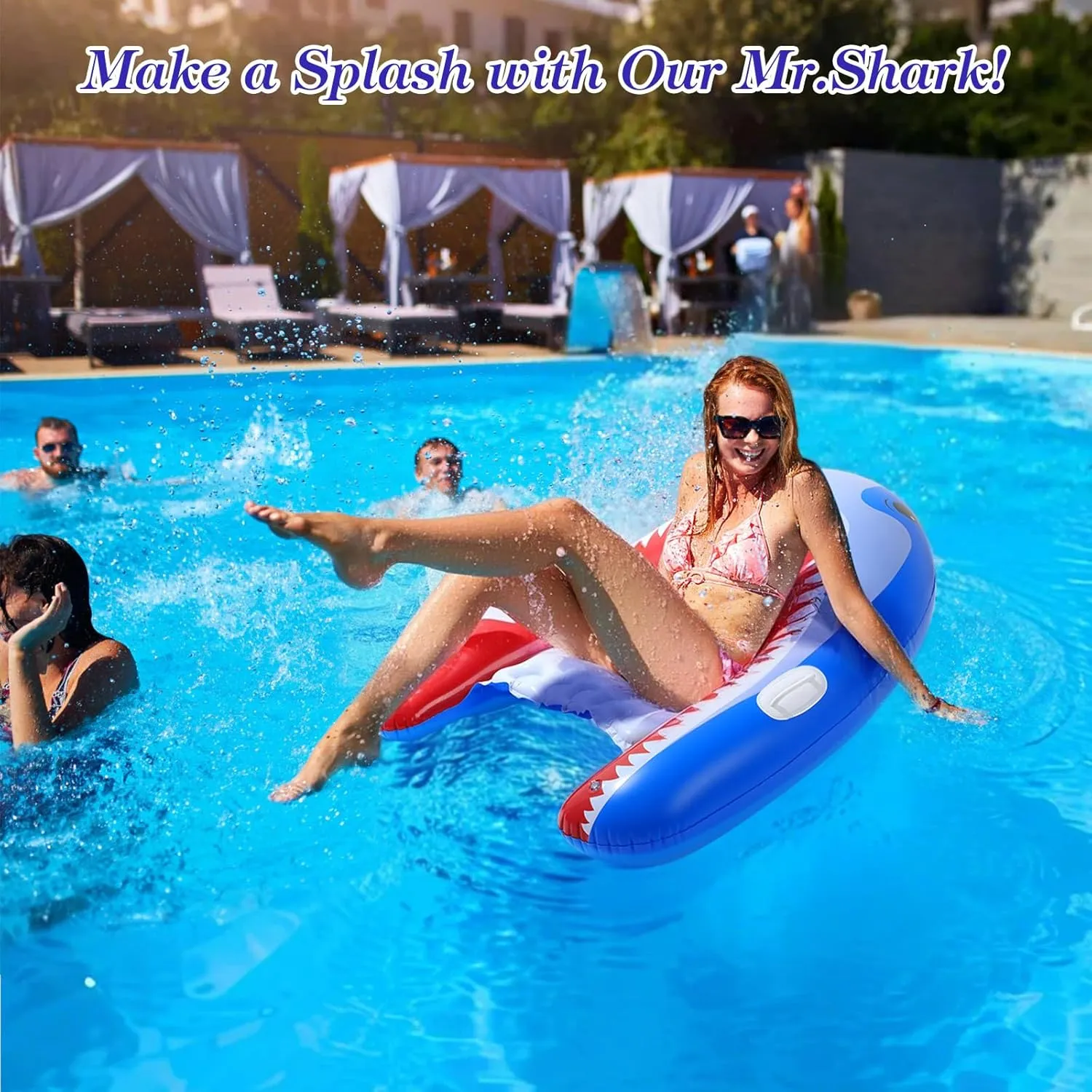 MoKo Pool Floats Adult, Inflatable Chairs, Pool Floaties, Inflatable Pool Toys with Cup Holders for Beach Party Water Park