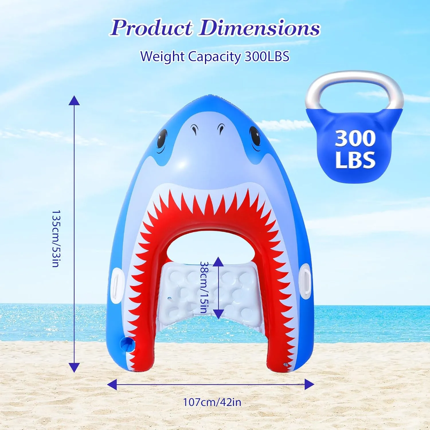 MoKo Pool Floats Adult, Inflatable Chairs, Pool Floaties, Inflatable Pool Toys with Cup Holders for Beach Party Water Park