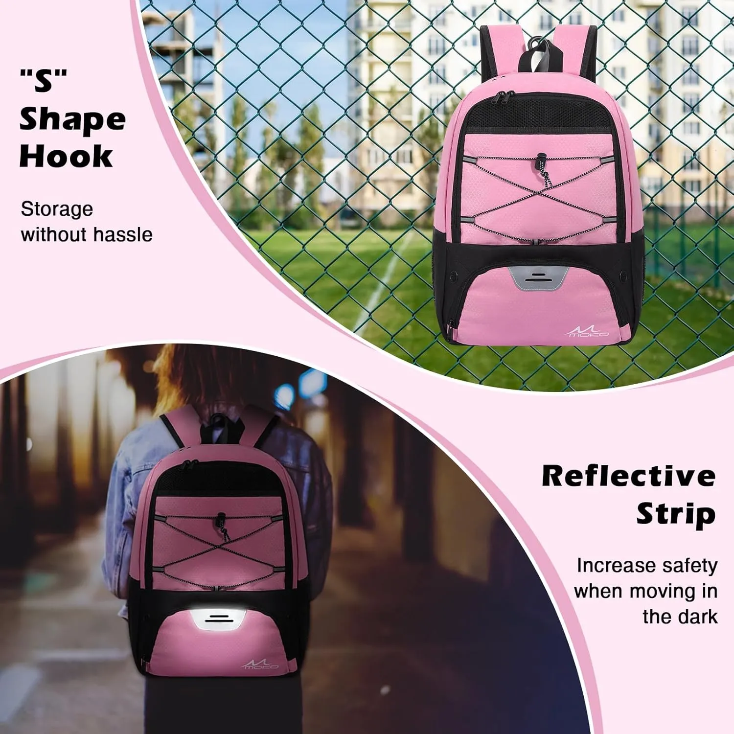 MoKo Soccer Bag Backpack, Basketball Backpack for Men & Women with Separate Ball