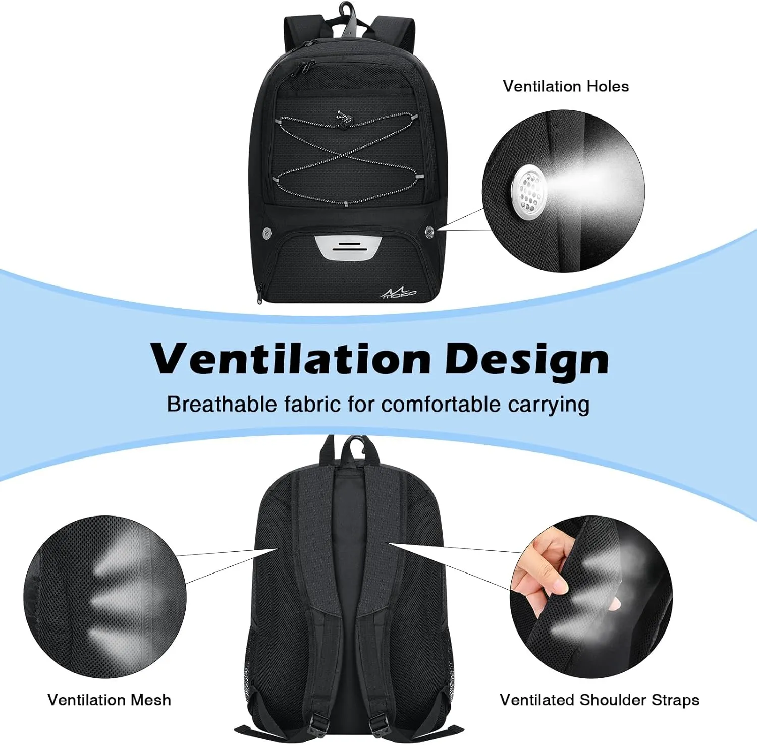 MoKo Soccer Bag Backpack, Basketball Backpack for Men & Women with Separate Ball