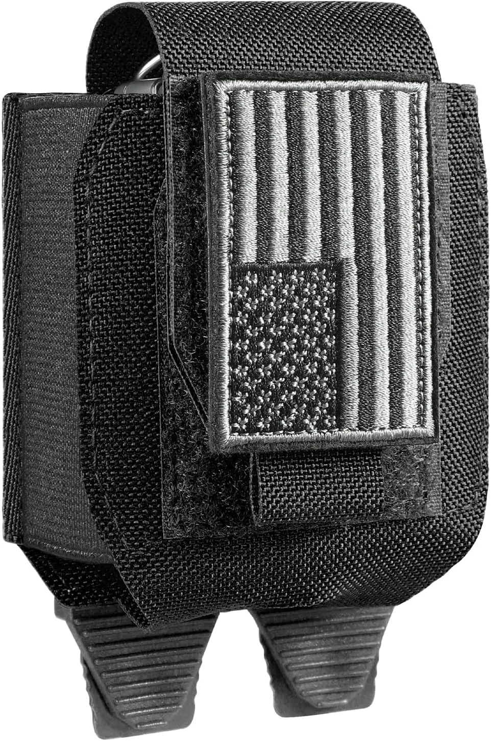 Molle Handcuff Pouch, Handcuff Case for Duty Belt/Tactical Vest, Handcuff Holster with USA Flag Patch Fit ASP Handcuff/Hinged Handcuff/Chain Handcuff/Folding Rigid Handcuff