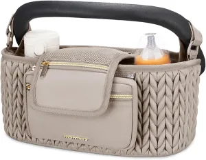 mommore Stroller Organizer with Insulated Cup Holders, Universal Stroller Caddy with Detachable Phone Bag, Stroller Accessories Fits for Uppababy, Doona, Jogger, Britax, Mompush, Bob