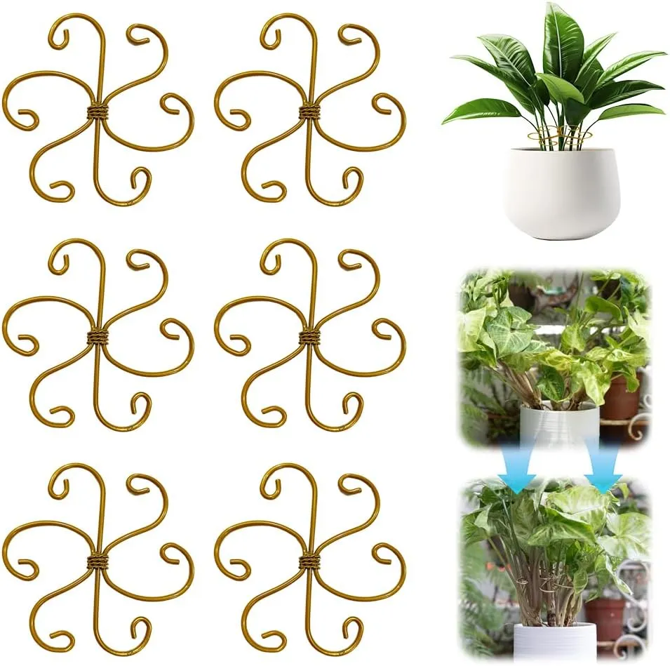 Monstera Plant Support Durable Stabilizer Grapple Holder,Plant Accessories Stable Plant Stem Support Stakes for Outdoor & Indoor Growing Climbing Plant Care Thriving Growth (3, Flower)