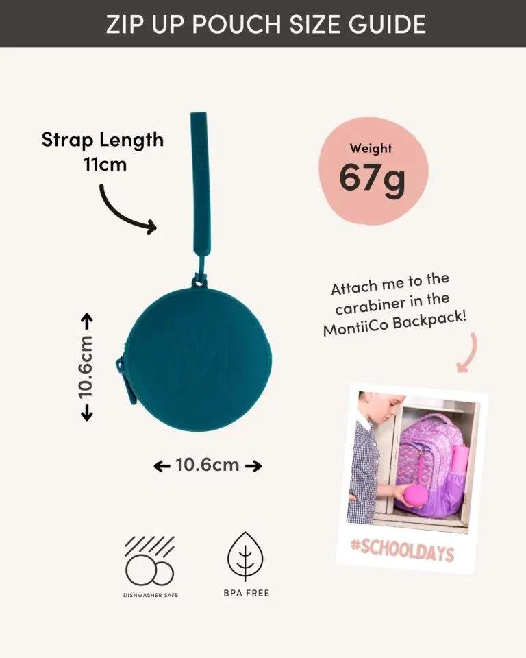 MontiiCo silicone zip up pouch - midnight