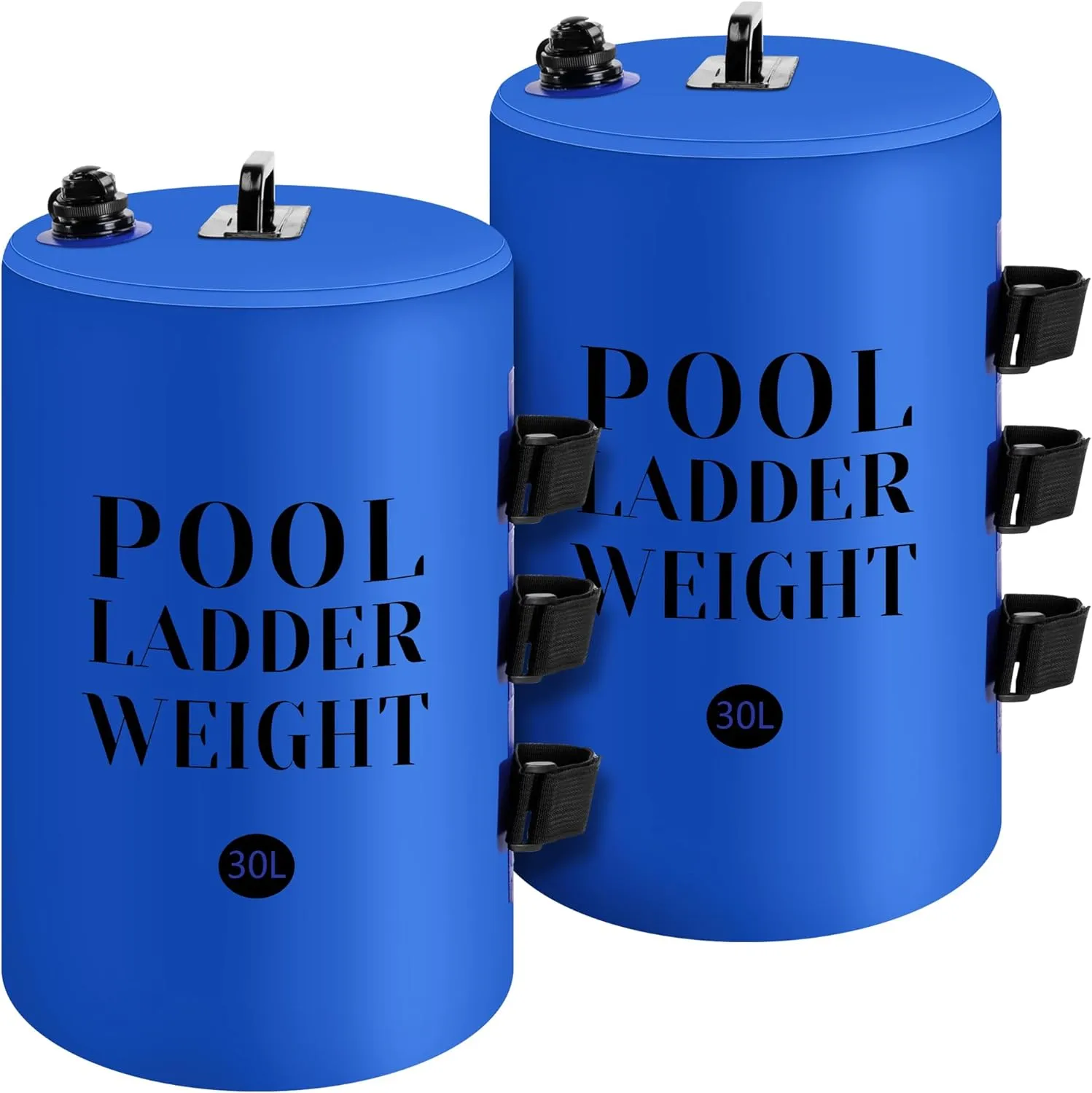 moonoom 2Pcs 30L Pool Ladder Weights, 500D PVC Waterproof Swimming Pool Sand Bags with Heavy-Duty Nylon and Handle, UniversalPool Step Anchor Bag for Above Ground and in-Ground Stairs