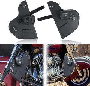 Motorcycle Highway Crash Bars Cover Soft Lowers Chaps Leg Warmer Bag Lower Wind Deflectors Engine Guard Bag Cover Compatible with for Indian Chief Chieftain Road Master Springfield 2014-Up