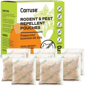Mouse Rodent Repellent Peppermint Oil: Mice Away Repellent Indoor & Outdoor - Home Pest Pouches for Rate/Spiders/Moths/Ants/Roaches/Silverfish Deterrent