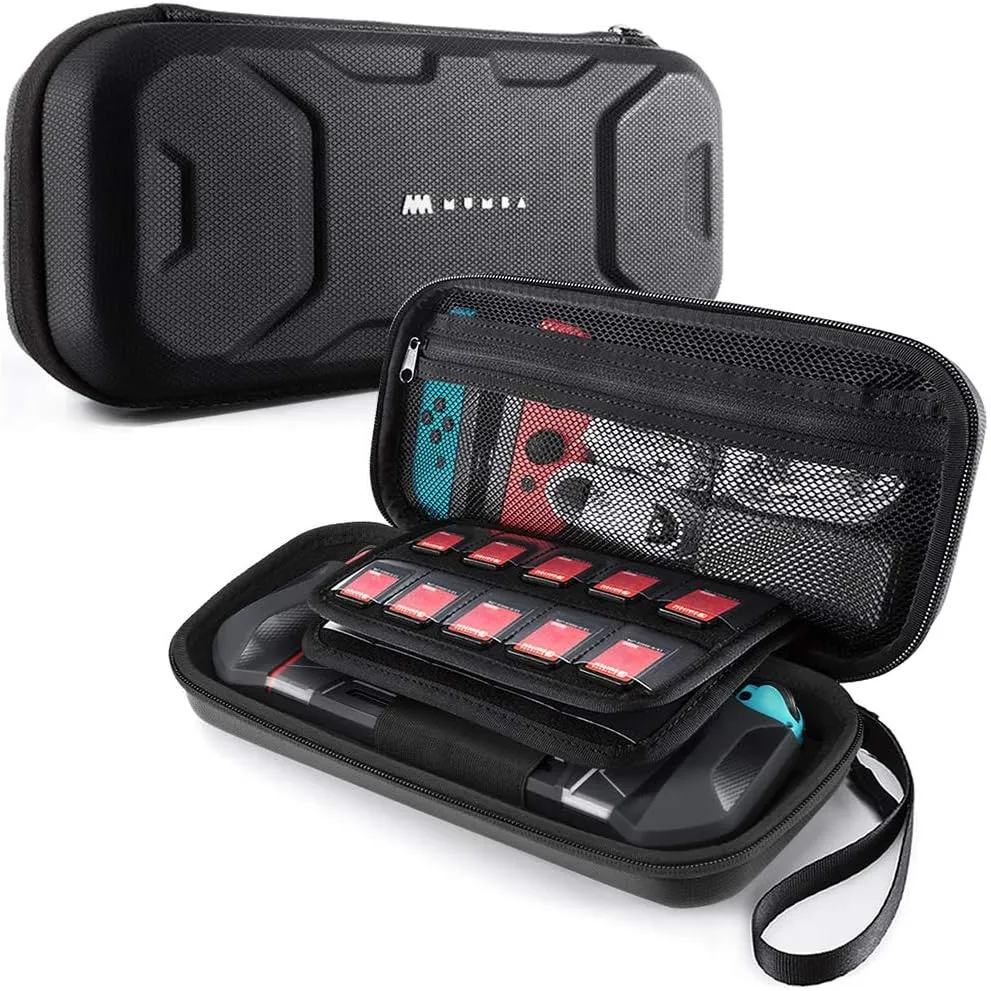 Mumba Carrying Case for Nintendo Switch OLED & Nintendo Switch, [Plus Version] Portable Protective Travel Carry handbag Pouch for Blade/Battle Case [Large Capacity] (Black)