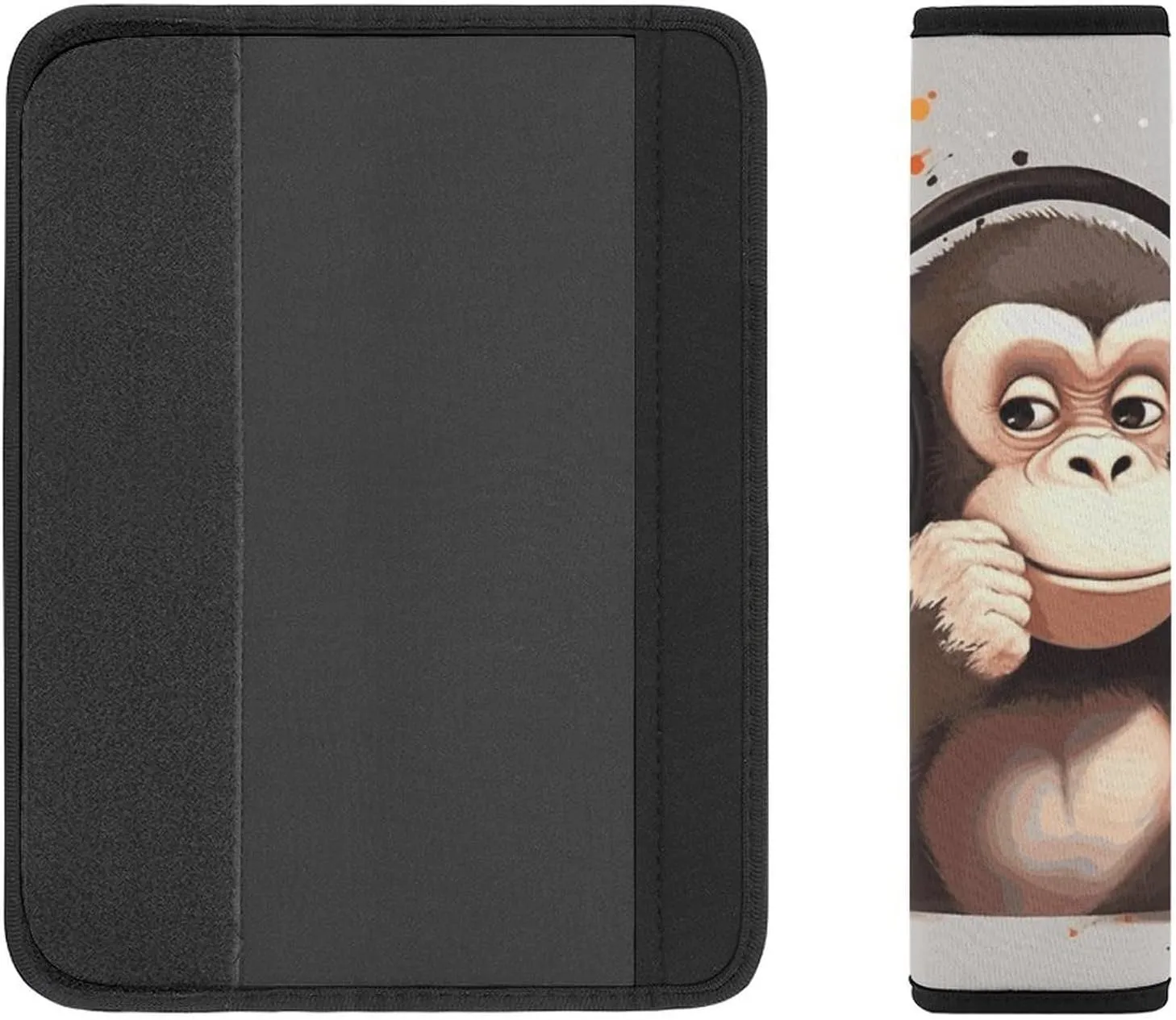 Music Monkey Auto Seat Belt Cover 2PCS Universal Car Seat Belt Shoulder Protector Pad, Protect Your Shoulders and Neck for Car Seat Belt, Shoulder Bag, Backpack