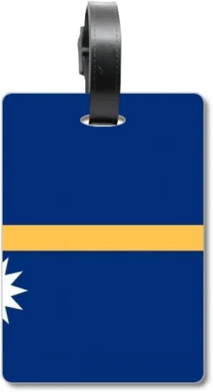 Nauru National Flag Oceania Country Suitcase Bag Tag Luggage Card Hanging Scutcheon Label