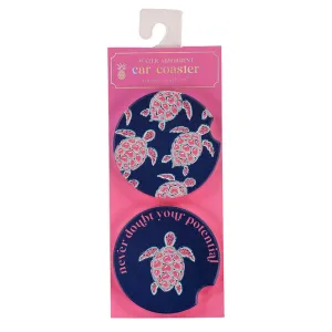 Never Doubt Your Potential Sea Turtle Car Coasters by Simply Southern