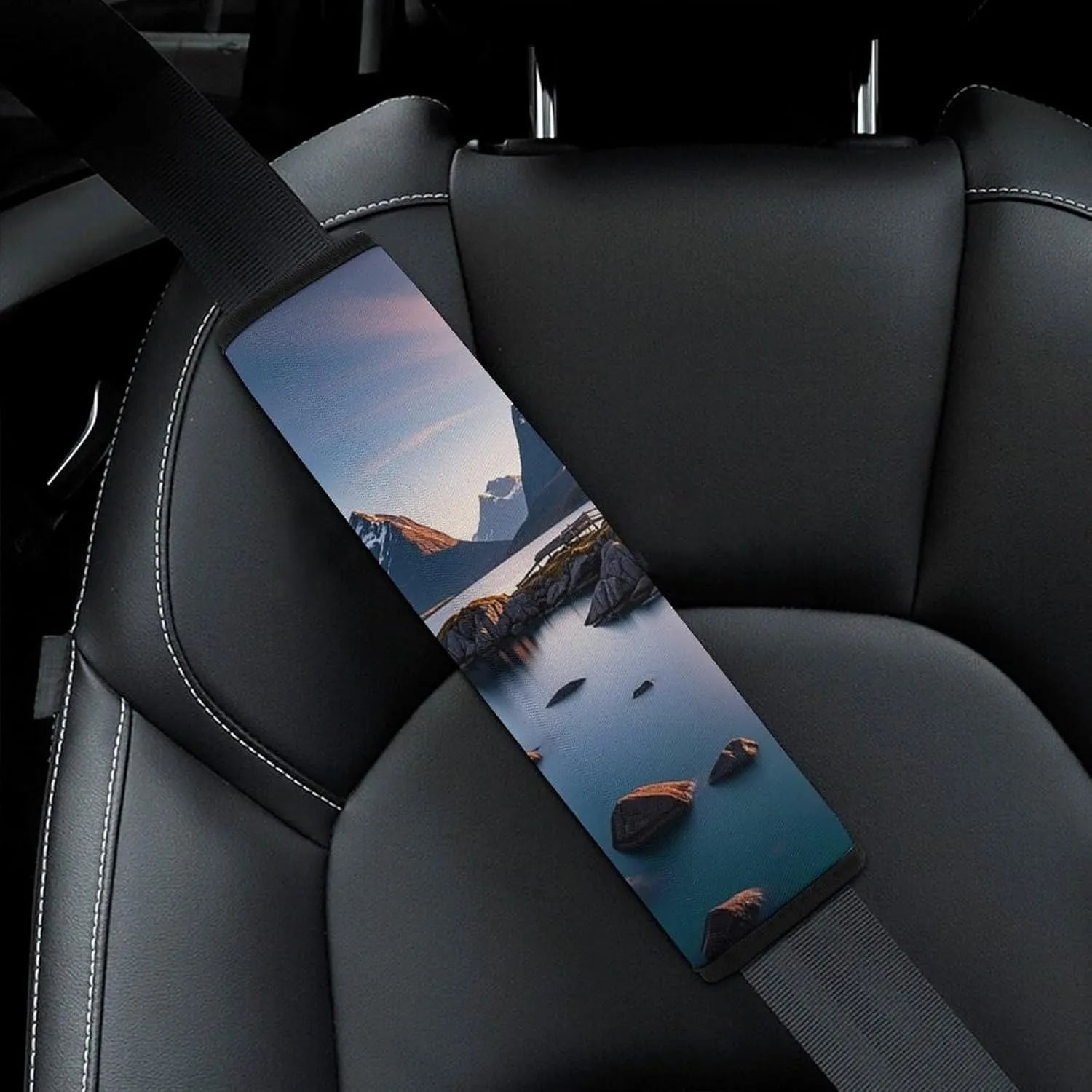 Norway Islands Auto Seat Belt Cover 2PCS Universal Car Seat Belt Shoulder Protector Pad, Protect Your Shoulders and Neck for Car Seat Belt, Shoulder Bag, Backpack