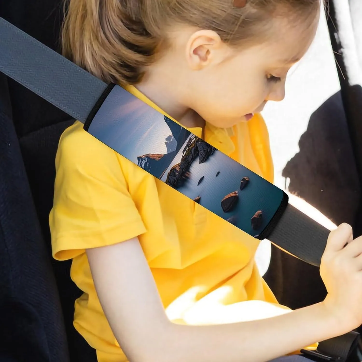 Norway Islands Auto Seat Belt Cover 2PCS Universal Car Seat Belt Shoulder Protector Pad, Protect Your Shoulders and Neck for Car Seat Belt, Shoulder Bag, Backpack