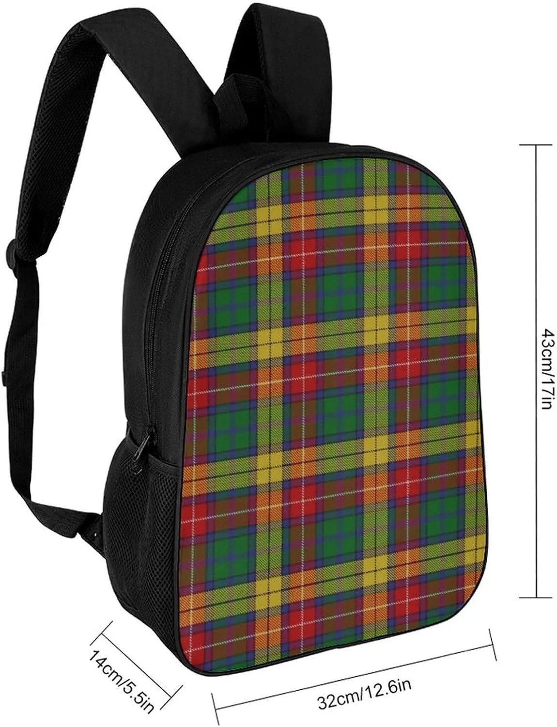 Old Scotsman Clan Buchanan Tartan Plaid Backpack Lightweight Waterproof Backpacks Laptop Backpack for Unisex Casual Travel Daypacks Large Capacity