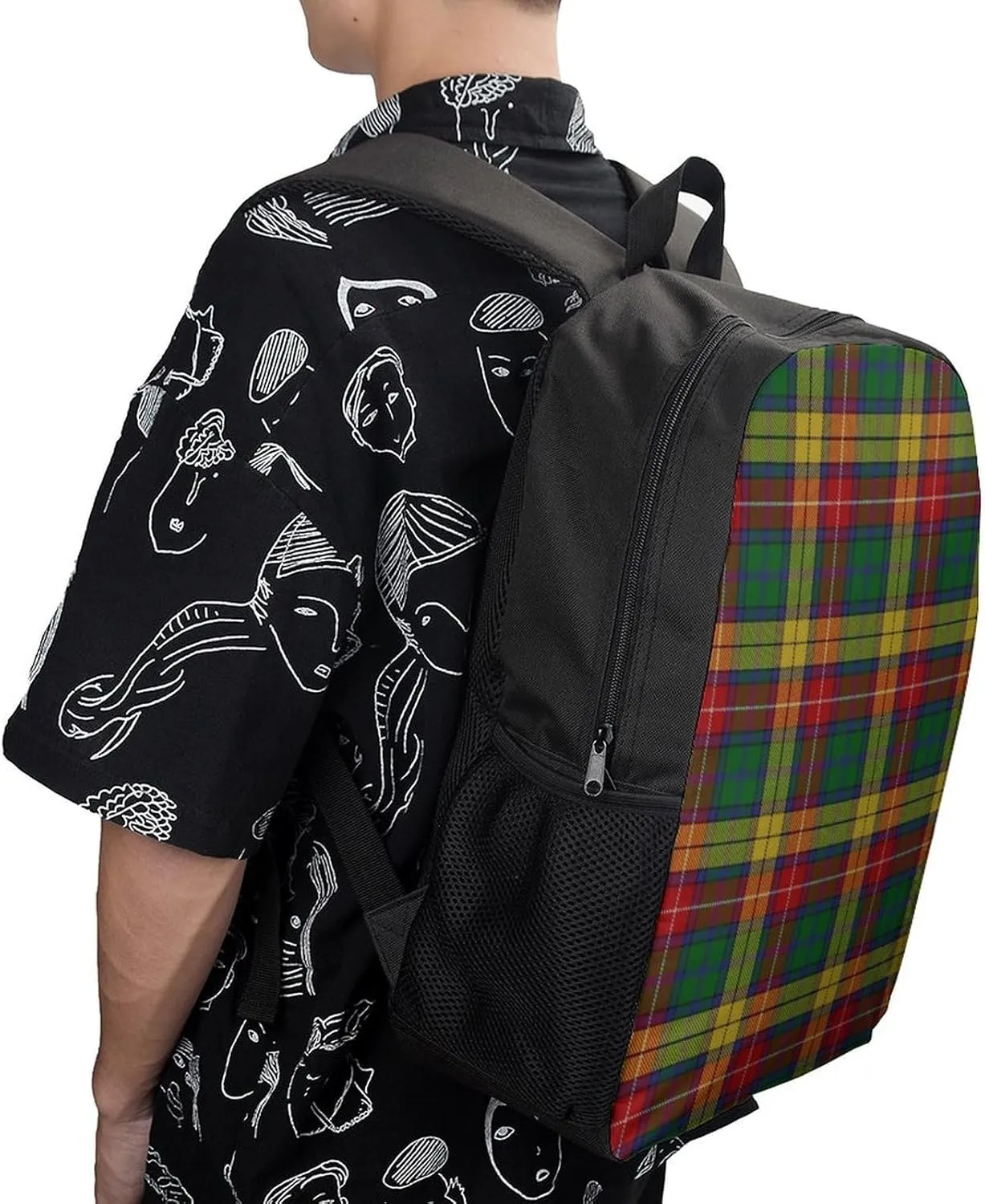 Old Scotsman Clan Buchanan Tartan Plaid Backpack Lightweight Waterproof Backpacks Laptop Backpack for Unisex Casual Travel Daypacks Large Capacity