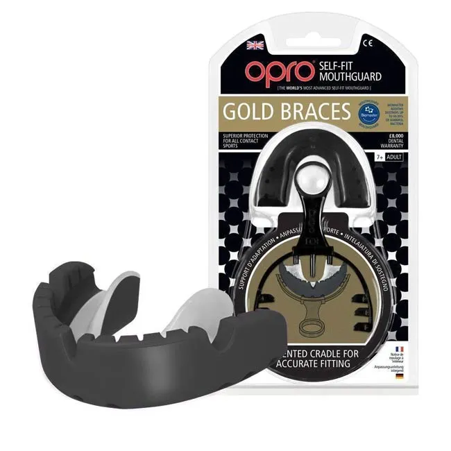 Opro Gold Mouthguard 7 Years   Adult Suitable for Braces