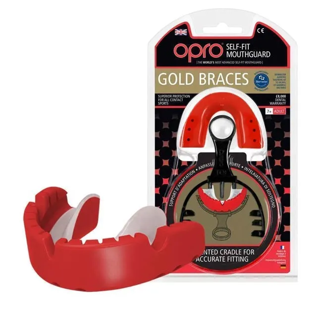 Opro Gold Mouthguard 7 Years   Adult Suitable for Braces