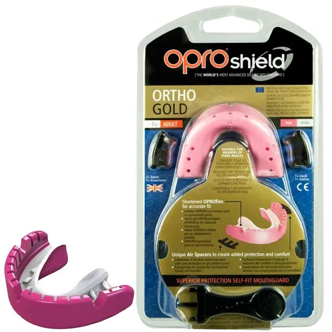 Opro Gold Mouthguard 7 Years   Adult Suitable for Braces