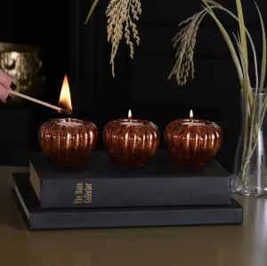 Orange Pumpkin Tealight Holders