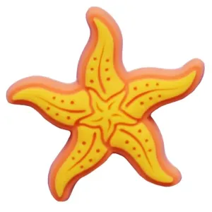 Orange Starfish Shoe Charm