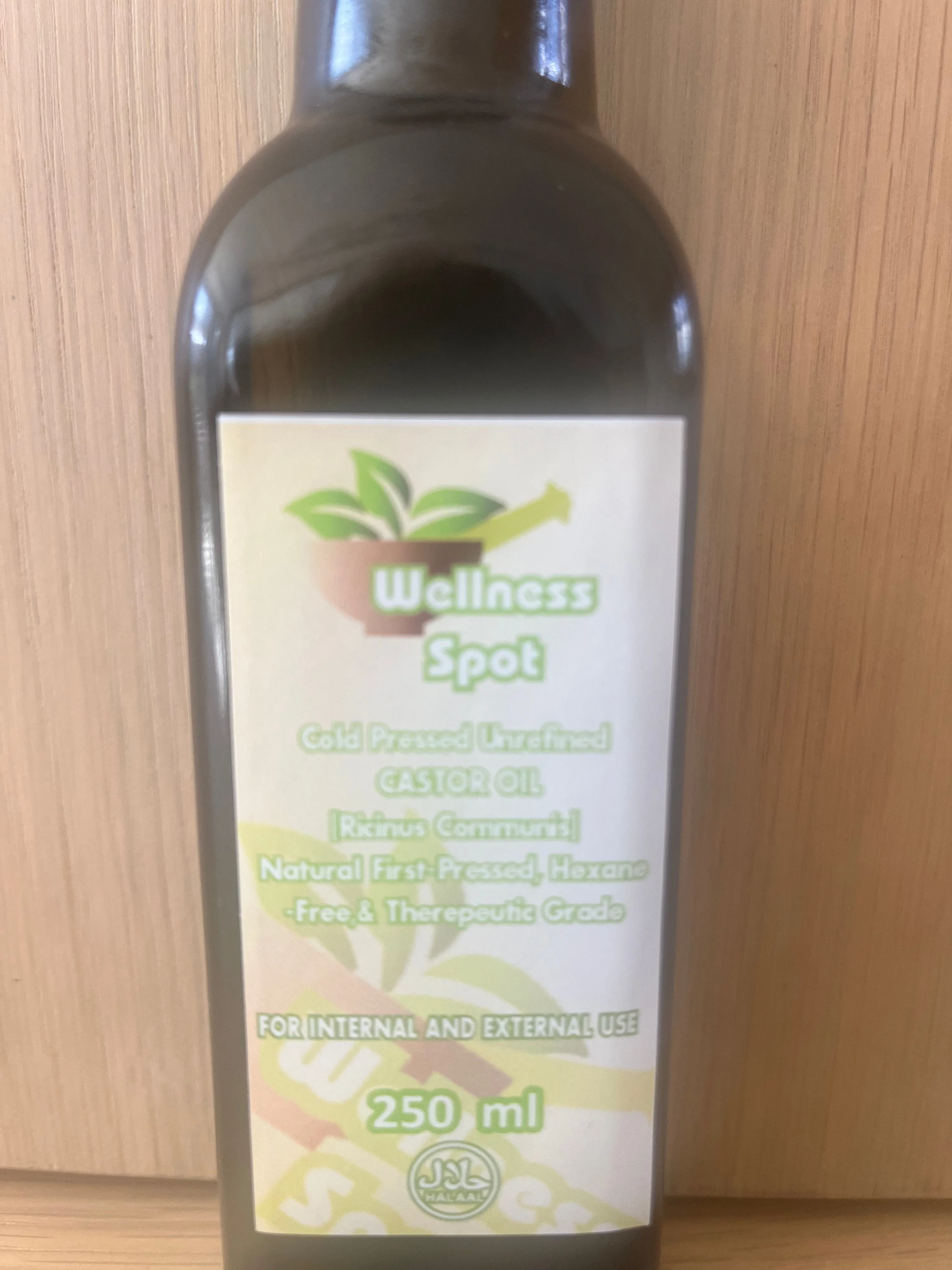 Organic cold pressed castor oil