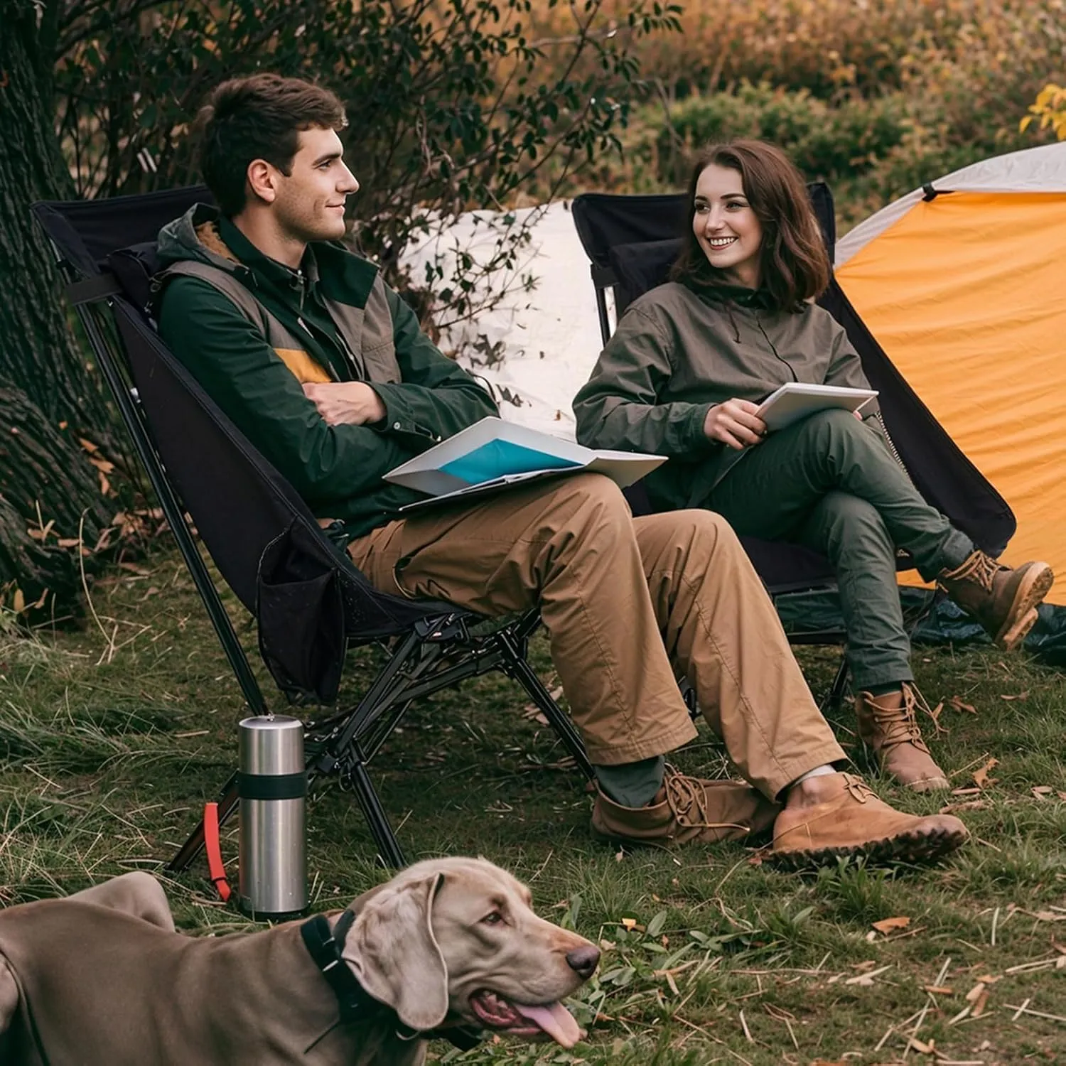 Overmont Ultralight Portable Camping Chair- Lightweight Folding Backpacking Chair, Support up to 330Lbs Compact Beach Chair for Adults with Carry Bag for Backpack Hiking Fishing Outdoor Camp Travel
