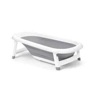 OXO TOT Splash & Store Bathtub | Baby Bathtub | Newborn Baby Essentials | for Keeping Bathtime Secure & Tidy | 0-18 Months | Tub Folds Flat for Compact Storage