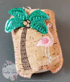 Palm Tree With Flamingo Hand Sanitizer Holder