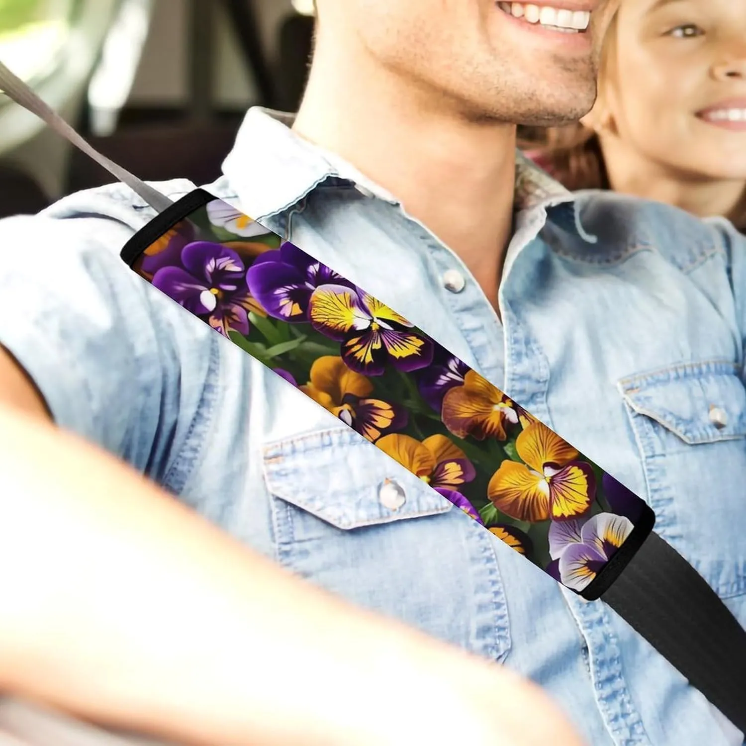 Pansy Perfection Auto Seat Belt Cover 1PCS Universal Car Seat Belt Shoulder Protector Pad, Protect Your Shoulders and Neck for Car Seat Belt, Shoulder Bag, Backpack